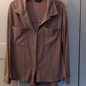 Women's Mauve Button Down Shirt